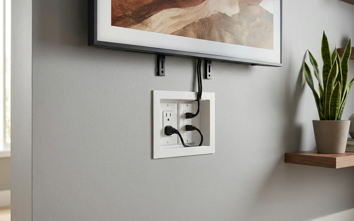 In-Wall Cord Concealment by PureShine Handyman Services in North Atlanta