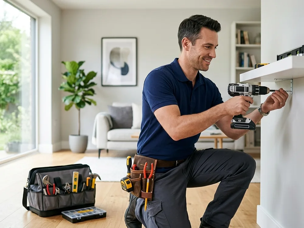 Professional handyman tool belt ready for home repairs in Alpharetta, GA
